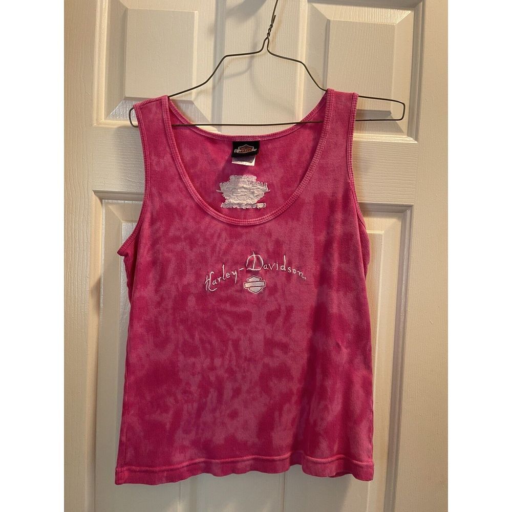 Harley Davidson Shirt Womens Medium Pink‎ Tank Top Frazier's Buford, GA Biking